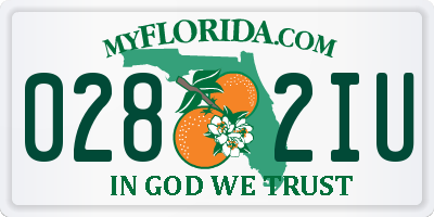 FL license plate 0282IU
