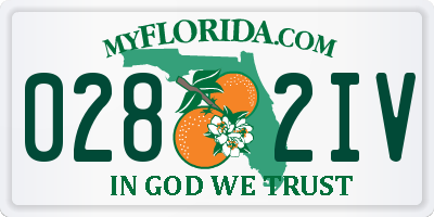 FL license plate 0282IV