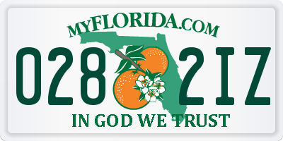 FL license plate 0282IZ