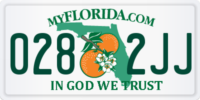 FL license plate 0282JJ