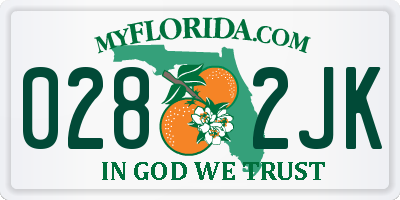 FL license plate 0282JK