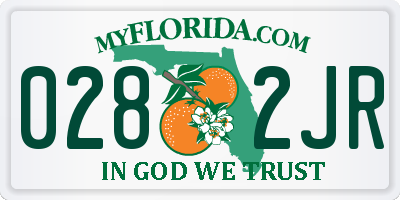 FL license plate 0282JR