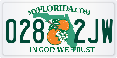 FL license plate 0282JW