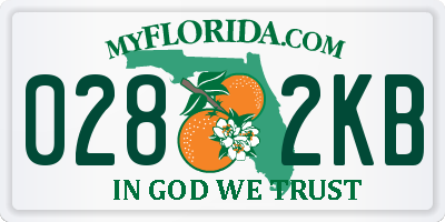 FL license plate 0282KB