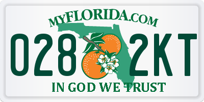 FL license plate 0282KT
