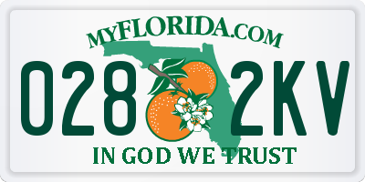 FL license plate 0282KV