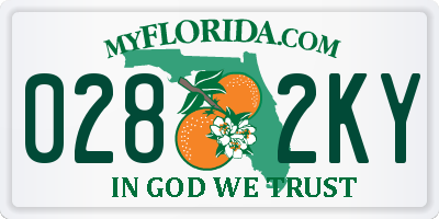 FL license plate 0282KY