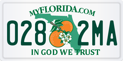 FL license plate 0282MA