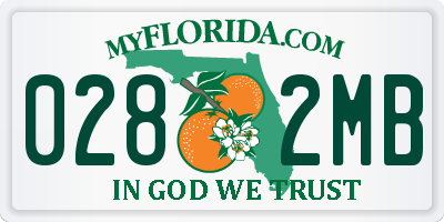 FL license plate 0282MB