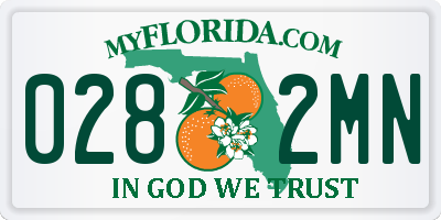 FL license plate 0282MN