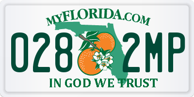 FL license plate 0282MP