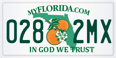 FL license plate 0282MX