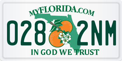 FL license plate 0282NM