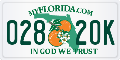 FL license plate 0282OK