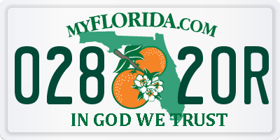 FL license plate 0282OR