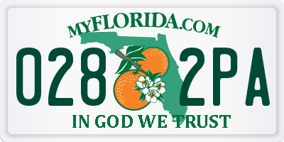 FL license plate 0282PA