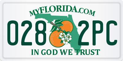 FL license plate 0282PC