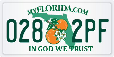 FL license plate 0282PF