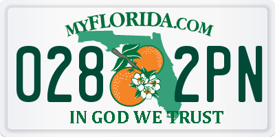 FL license plate 0282PN