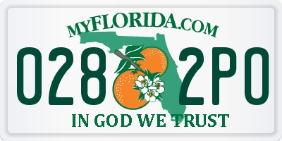 FL license plate 0282PO