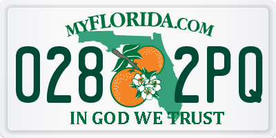 FL license plate 0282PQ