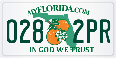 FL license plate 0282PR