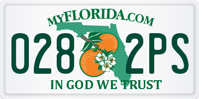 FL license plate 0282PS