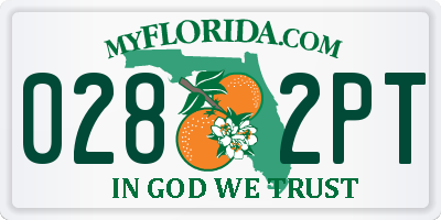 FL license plate 0282PT