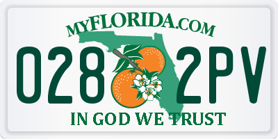 FL license plate 0282PV