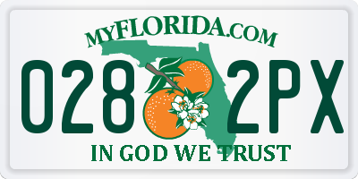 FL license plate 0282PX