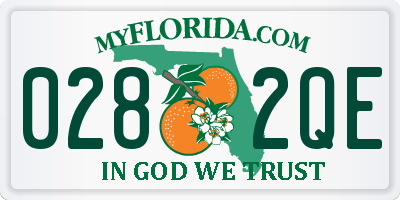 FL license plate 0282QE