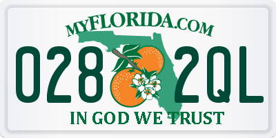FL license plate 0282QL