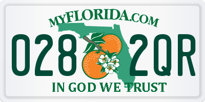 FL license plate 0282QR