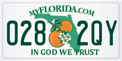 FL license plate 0282QY