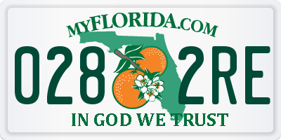 FL license plate 0282RE