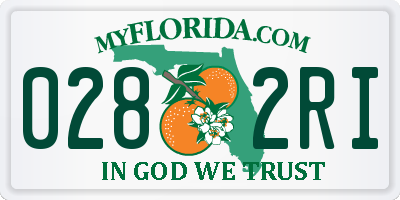 FL license plate 0282RI