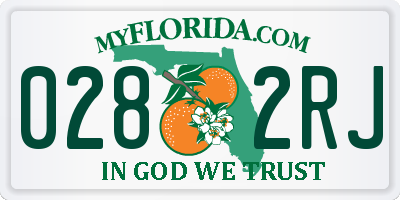 FL license plate 0282RJ