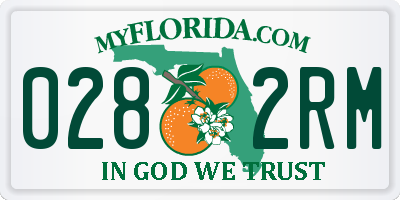 FL license plate 0282RM