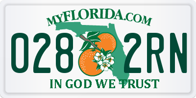 FL license plate 0282RN