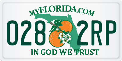 FL license plate 0282RP