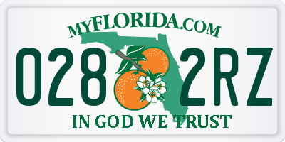 FL license plate 0282RZ