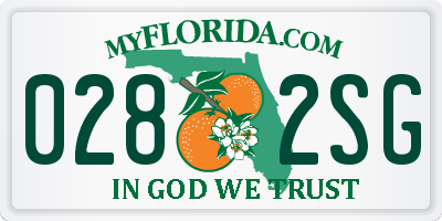 FL license plate 0282SG