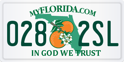 FL license plate 0282SL
