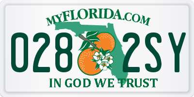 FL license plate 0282SY
