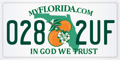 FL license plate 0282UF