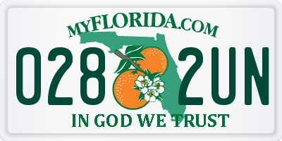 FL license plate 0282UN