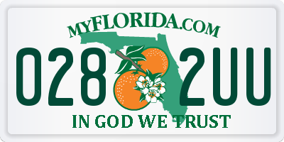 FL license plate 0282UU