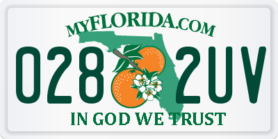 FL license plate 0282UV
