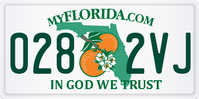 FL license plate 0282VJ