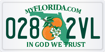 FL license plate 0282VL